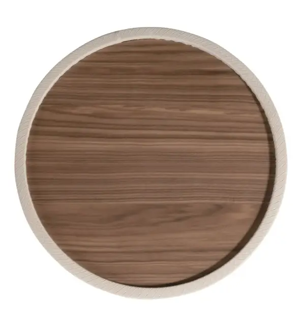 mesa de rincón redonda nogal Nara