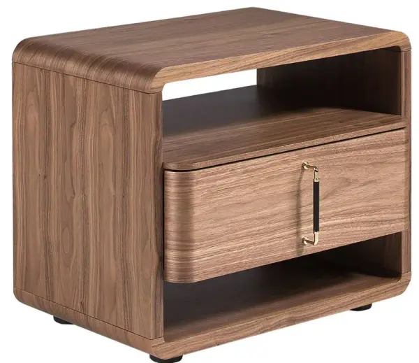 Mesita de noche 1 cajón nogal  Novali