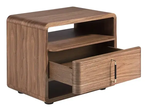 Mesita de noche 1 cajón nogal  Novali