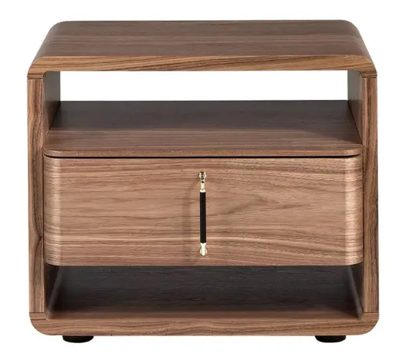 Mesita de noche 1 cajón nogal  Novali