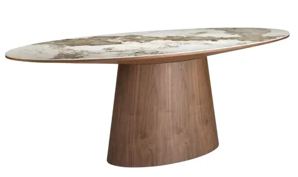 Mesa de comedor ovalada Bravora