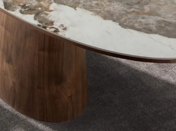 Mesa de comedor ovalada Bravora