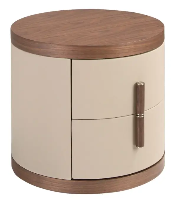 Mesa de noche polipel y nogal Nexivo