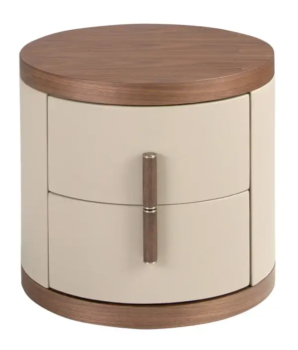 Mesa de noche polipel y nogal Nexivo