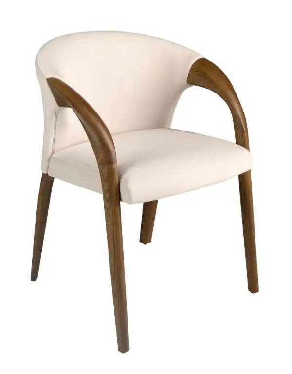 Silla terciopelo crema Avande