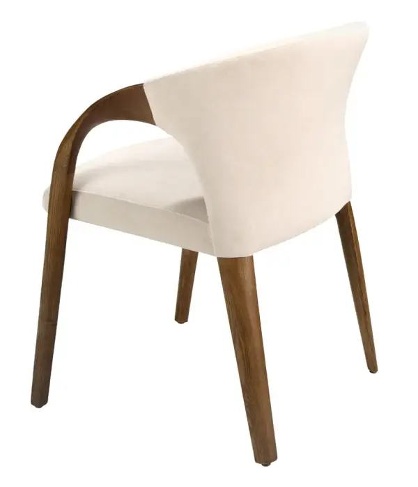 Silla terciopelo crema Avande
