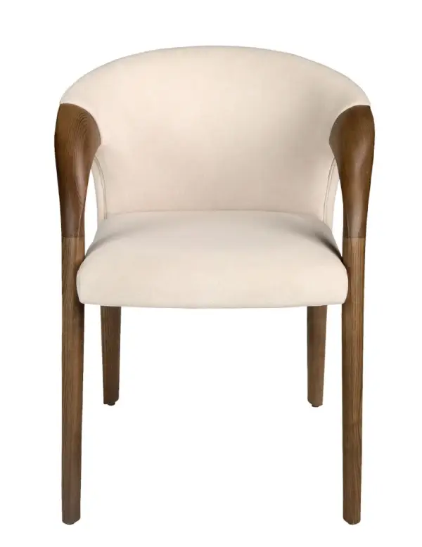Silla terciopelo crema Avande
