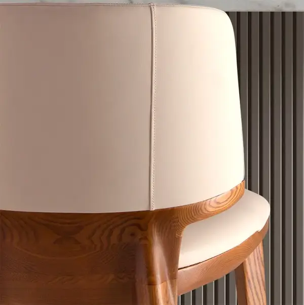 Taburete para barra de bar nogal y polipiel Vento