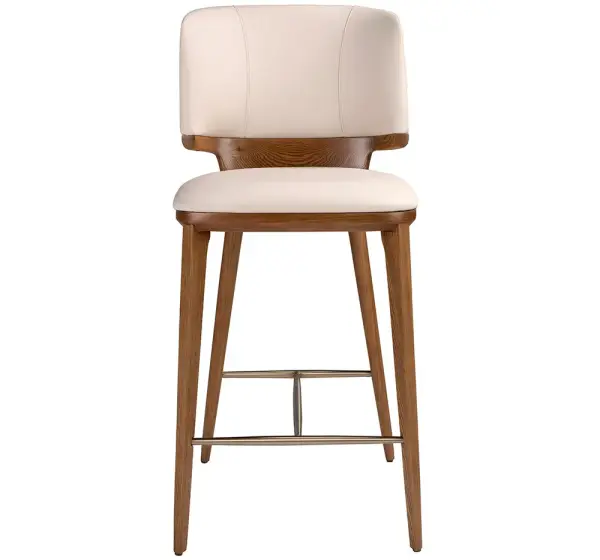 Taburete para barra de bar nogal y polipiel Vento