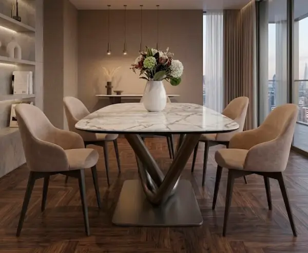 Comedor completo 4 sillas y mesa de comedor Senzo Tonin