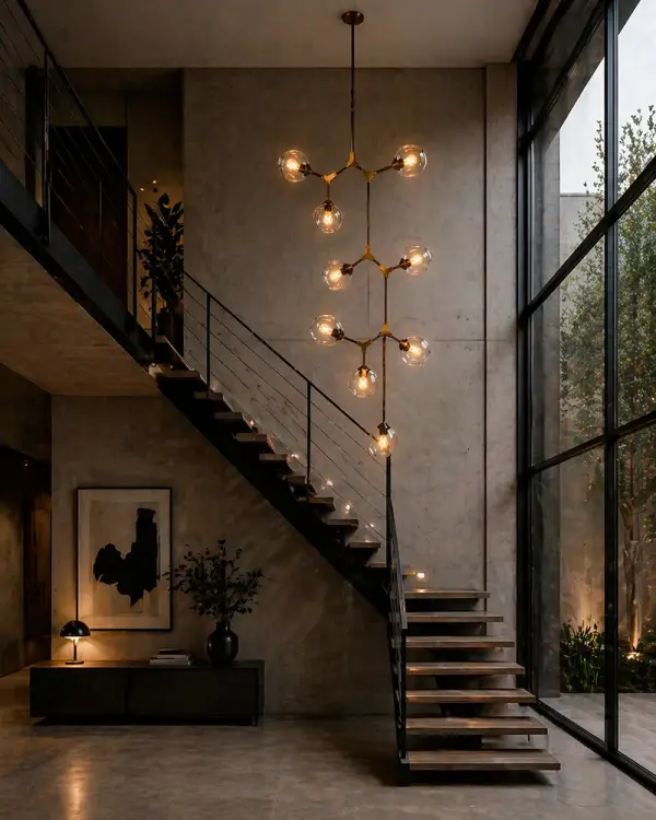 Lámpara de techo 8 focos bronce cepillado Tyrrel