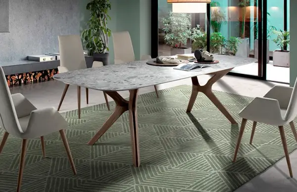 Mesa de comedor porcelánico Lin Fix