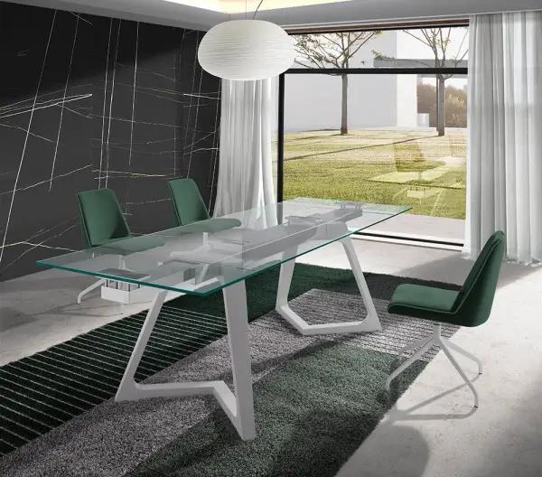 Mesa de comedor extensible porcelánico Nil