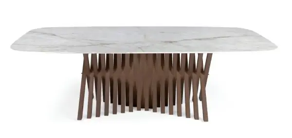 Mesa de comedor madera y porcelánico Aldy