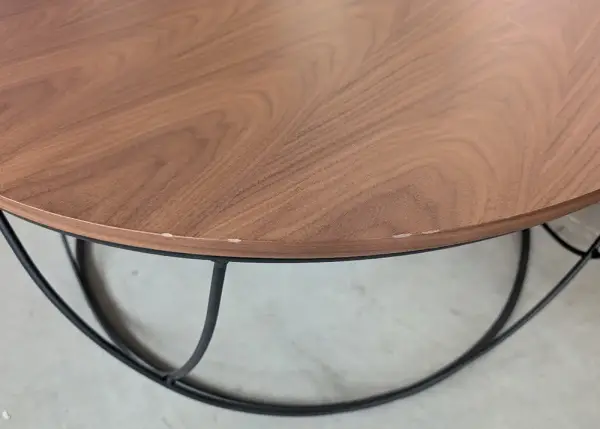 Mesa de centro redonda industrial de 90 Gari Lig.defectos