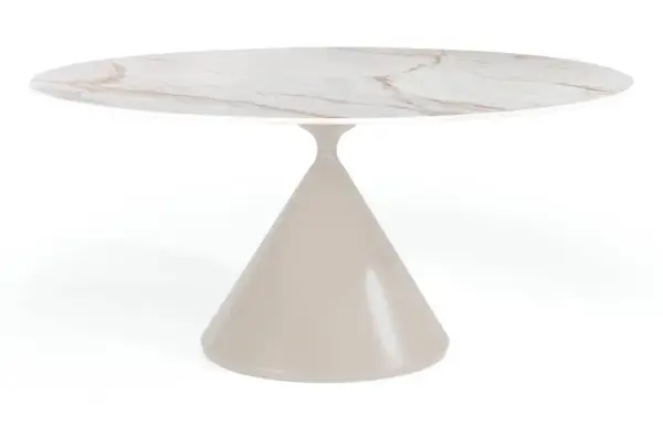 Mesa de comedor redonda metal y porcelánico Cherdy