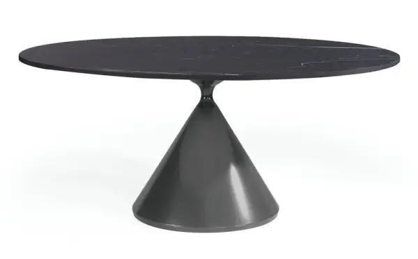 Mesa de comedor redonda metal y porcelánico Cherdy