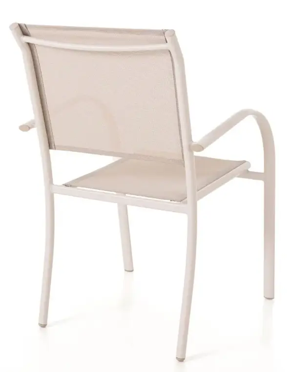 Silla de jardín aluminio beige Breeze