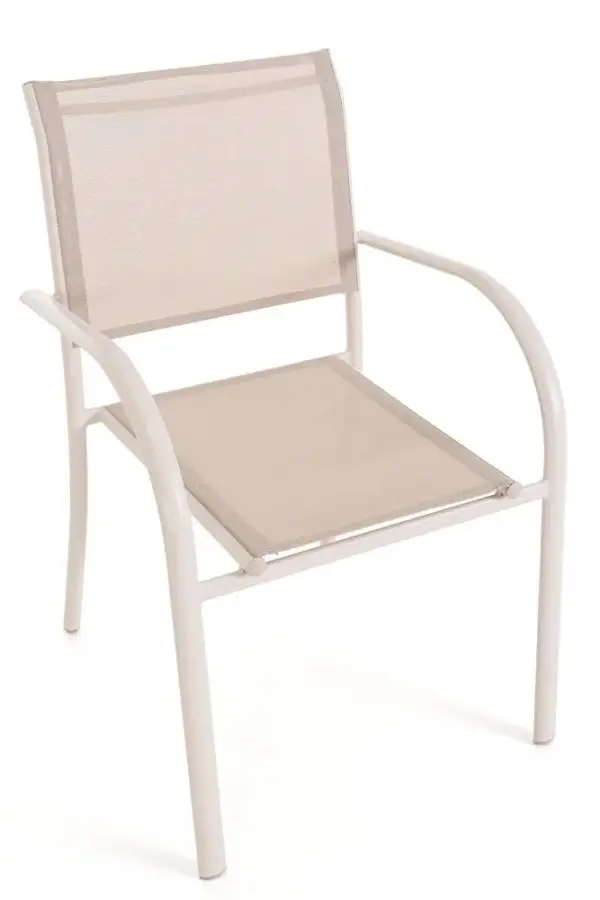 Silla de jardín aluminio beige Breeze