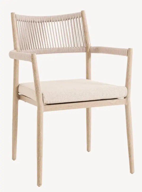Silla de jardín beige Marven