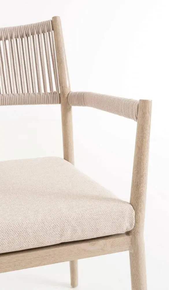 Silla de jardín beige Marven