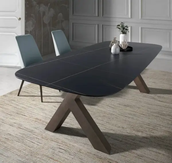 Mesa de comedor porcelánico barril Ash