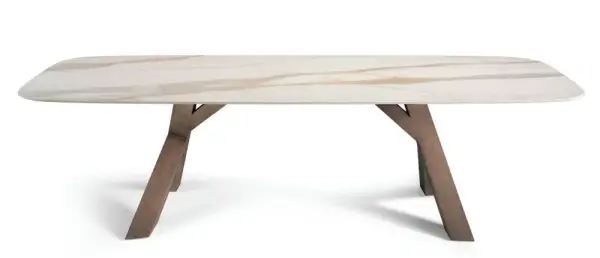 Mesa de comedor porcelánico barril Ash