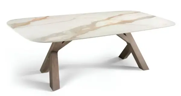 Mesa de comedor porcelánico barril Ash