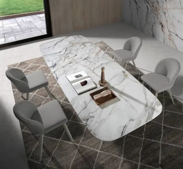 Mesa de comedor porcelánico barril Won