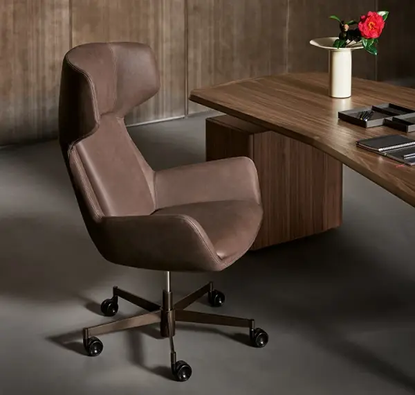Sillón de despacho tapizado Newton Bonaldo