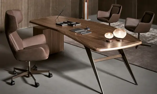 Sillón de despacho tapizado Newton Bonaldo