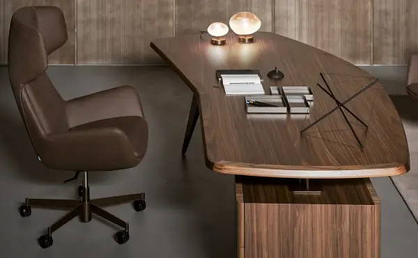 Sillón de despacho tapizado Newton Bonaldo