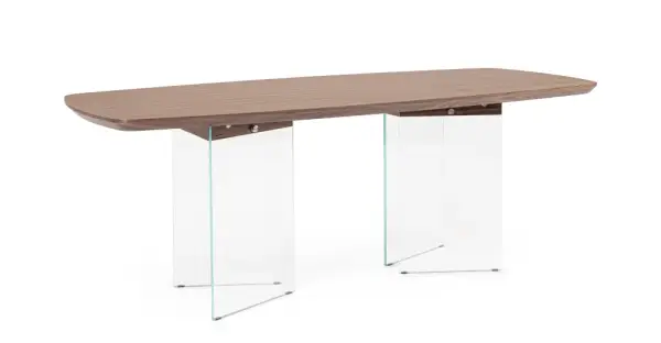 Mesa de comedor madera y cristal Vianta