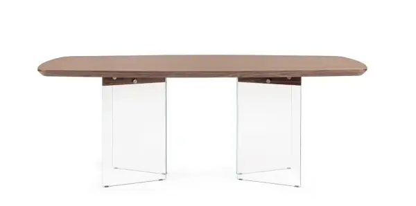 Mesa de comedor madera y cristal Vianta