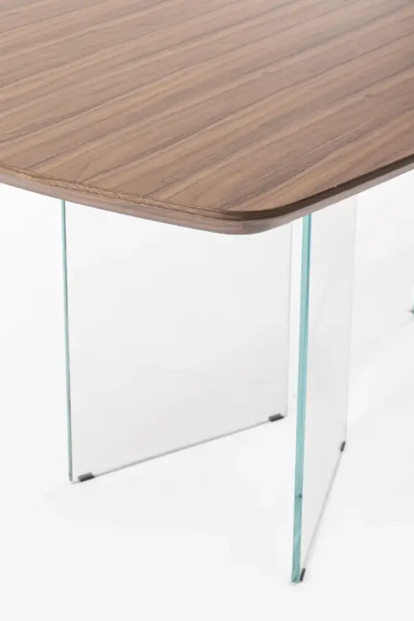 Mesa de comedor madera y cristal Vianta