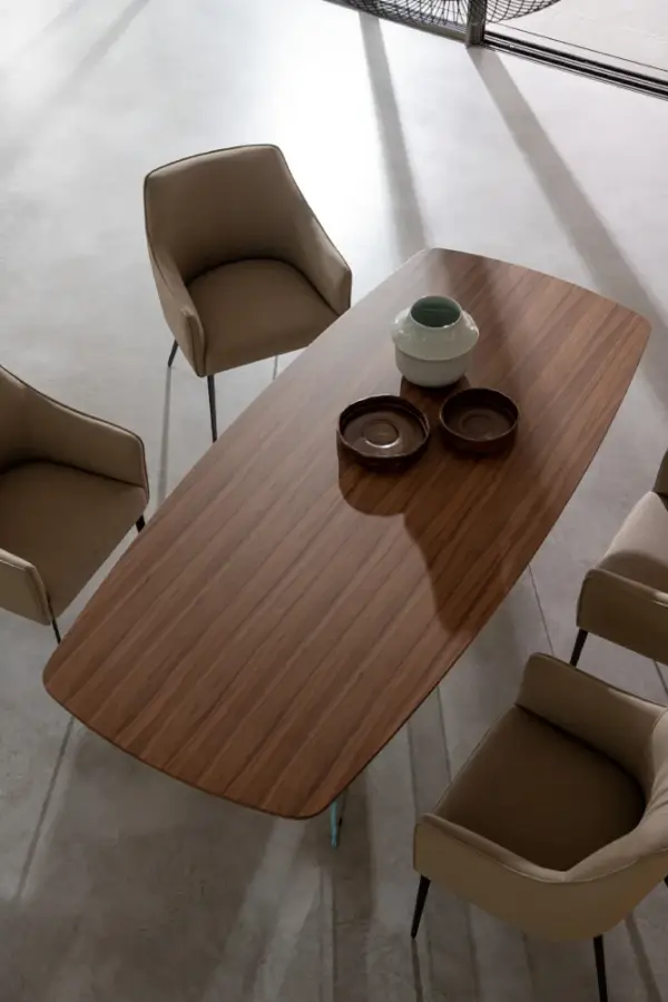 Mesa de comedor madera y cristal Vianta