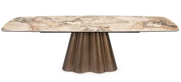 Mesa de comedor extensible porcelánico Caviata