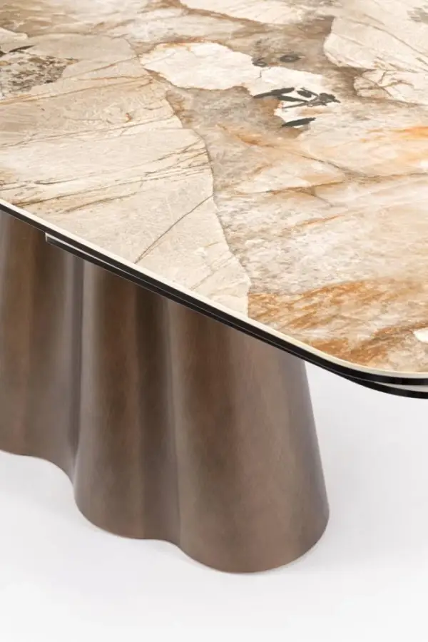 Mesa de comedor extensible porcelánico Caviata