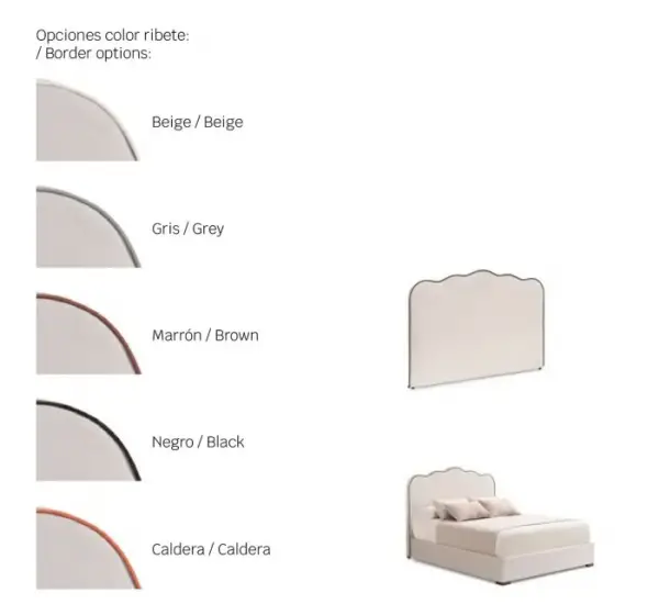 Cama con canapé tapizada Harmony
