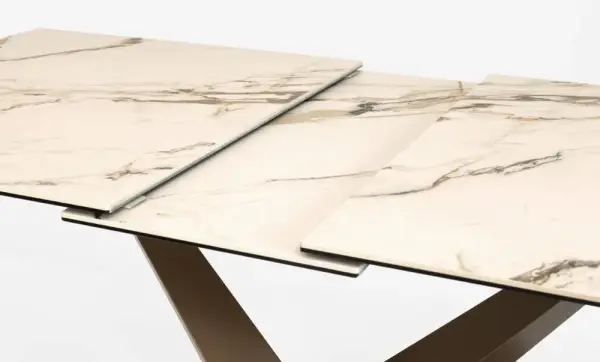 Mesa de comedor extensible porcelánico Siba