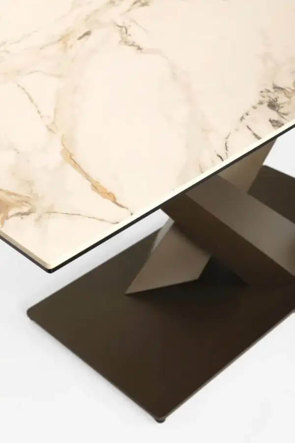 Mesa de comedor extensible porcelánico Siba