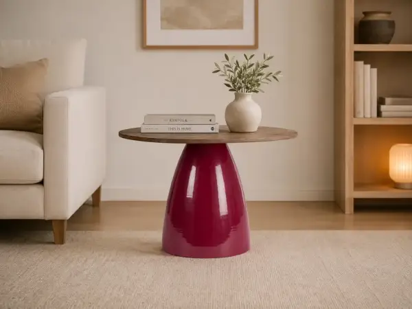 Mesa auxiliar madera y metal Stanley