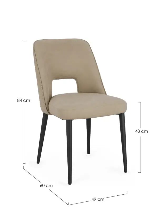 Silla acero y tapizado Aria Cloud