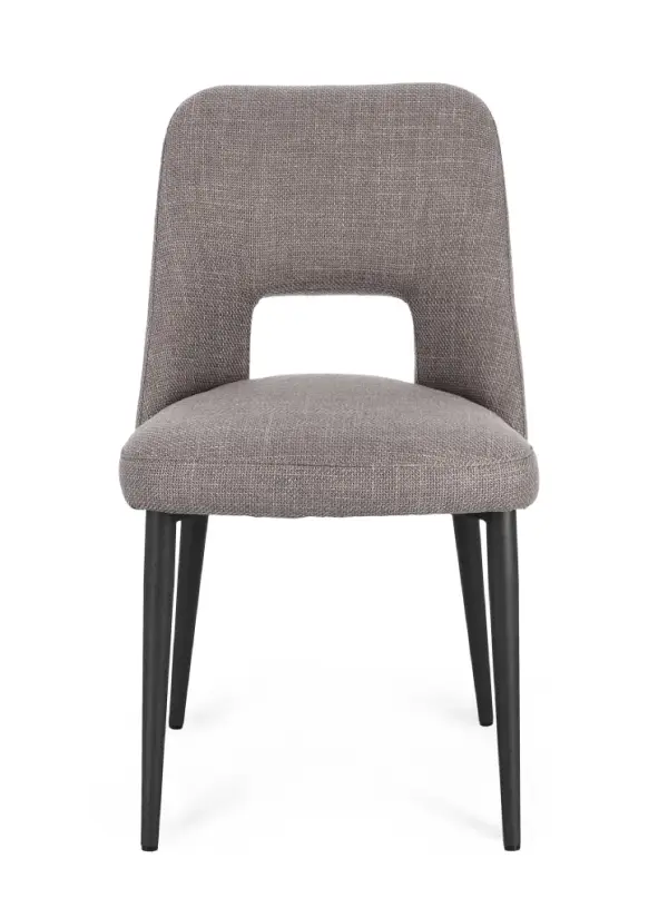 Silla acero y tapizado Aria Grey
