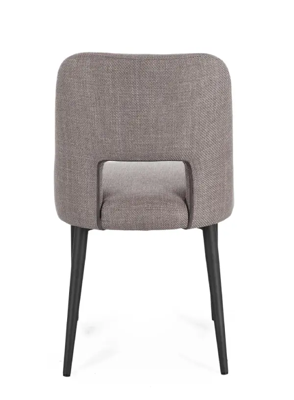 Silla acero y tapizado Aria Grey