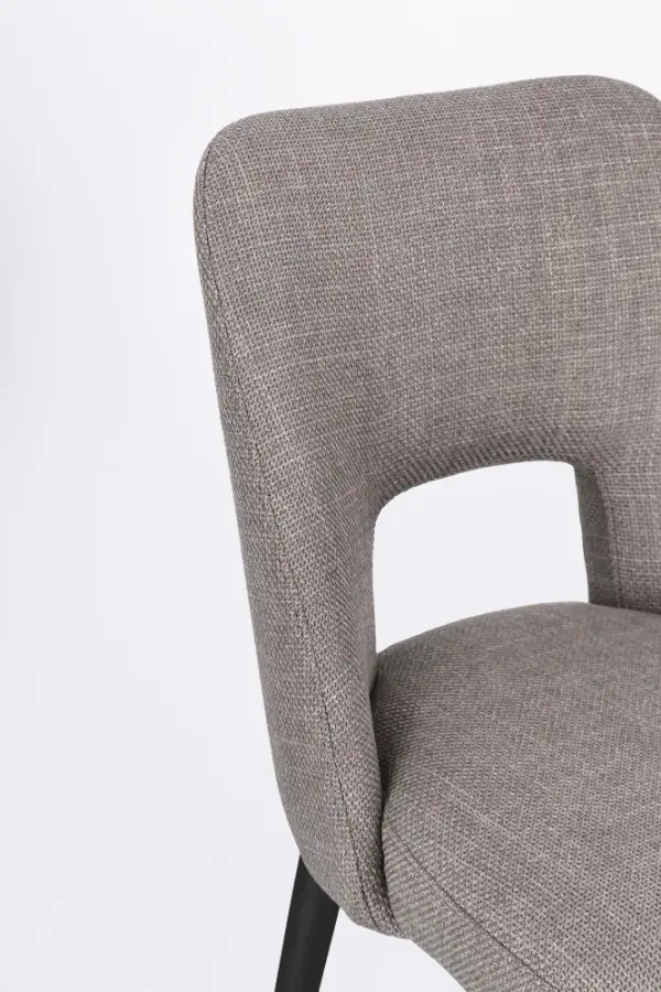 Silla acero y tapizado Aria Grey