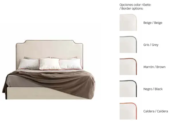 Cama con canapé tapizada Dante
