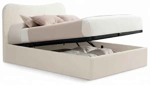 Cama con canapé tapizada Moon