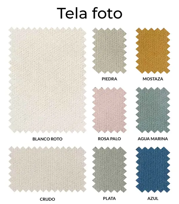 Cama con canapé tapizada Noa
