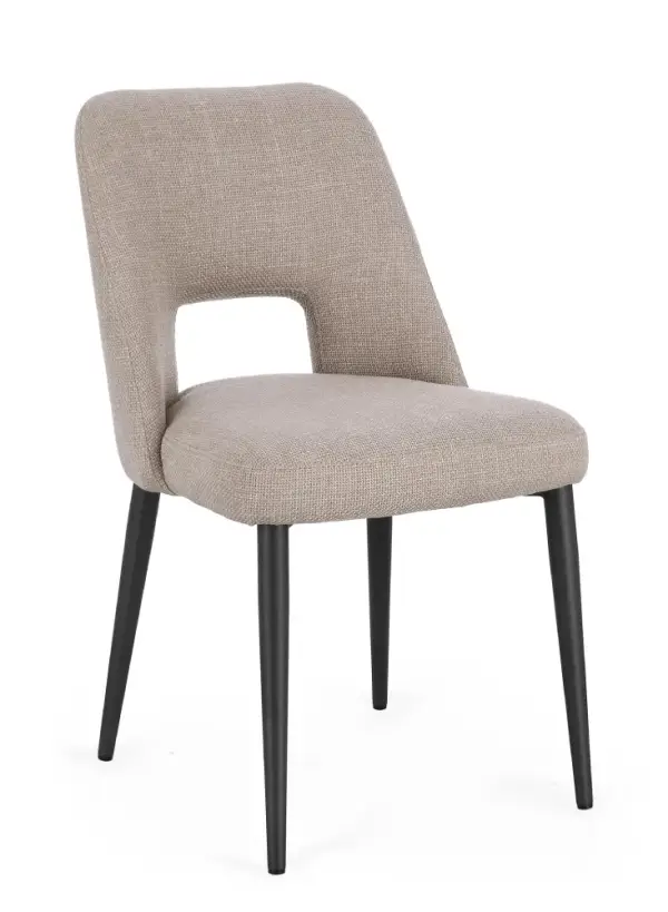 Silla acero y tapizado Aria Nube
